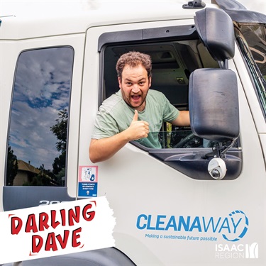 Darling Dave in the waste truck